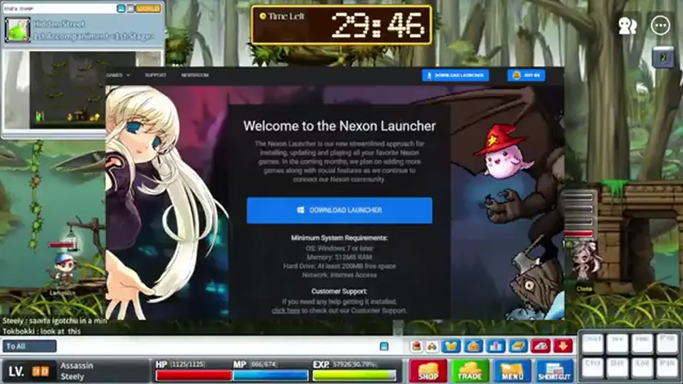 MapleStory Classic World guides hub — launcher and first session