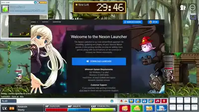Nexon Launcher MapleStory library with Classic World toggle
